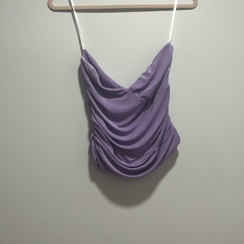 Super down Vivienne Ruched Tube Top